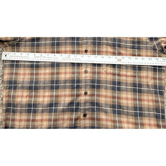 Orvis Signature Men’s Flannel Shirt Large Plaid Button Down Warm Hiker Outdoor - Picture 6 of 8